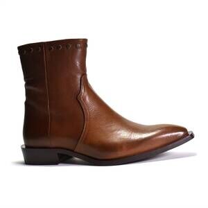 NEW CORDANI women's piper western ankle boot in cuoio leather